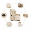 vidaXL Fauteuil verstelbaar microvezelstof beige
