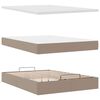 vidaXL Ottoman bed met matras 140x200cm kunstleer cappuccinokleurig