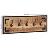 vidaXL Kapstokken 2 st 80x8x25 cm massief ruw mangohout