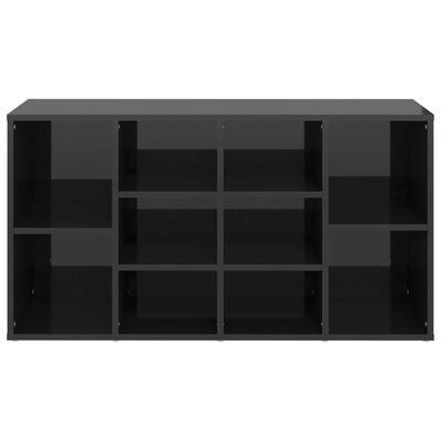 vidaXL Schoenenbank 103x30x54,5 cm spaanplaat hoogglans zwart