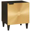 vidaXL Nachtkastje Zwart en Goud 40 x 33 x 46 cm Bewerkt hout