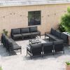 vidaXL Tuin Sofa Set Antraciet Staal