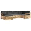 vidaXL Buiten bankenset 6 st Wit en antracietkleurig Polyester