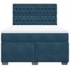 vidaXL Boxspring met matras fluweel blauw 140x190 cm