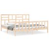 vidaXL Bedframe met hoofdbord massief hout