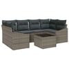 vidaXL Bankstel 7 st Grijs 234 x 123,5 x 85 cm poly rattan