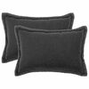 vidaXL Kussensloop 2 st HOUTEN Donkergrijs 30 x 50 cm Boucl&eacute;