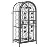 vidaXL Wijnrek voor 33 flessen 45x36x100 cm smeedijzer zwart