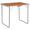 vidaXL Campingtafel inklapbaar met metalen frame 80x60 cm