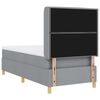 vidaXL Boxspringbed met matras met LED Lichtgrijs 100 x 200 cm Stof