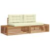 vidaXL 2 st Buiten bankenset Massief Acaciahout en Polyester