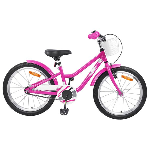 vidaXL Kinderfiets 18 Inch voor 5-7 jaar oud Donkerroze