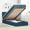 vidaXL Ottoman bed met matras en LED's 100x200 cm fluweel donkerblauw