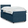 vidaXL Boxspring met matras fluweel blauw 100x200 cm