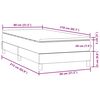 vidaXL Boxspring met matras fluweel roze 80x210 cm