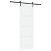 vidaXL Schuifdeur 83 x 232 cm Massief grenenhout Wit en zwart