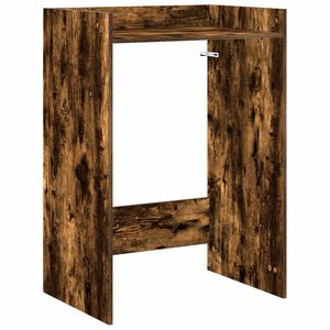 vidaXL Wasmachinekast Gerookt eiken 67,5 x 48 x 97 cm Bewerkt hout
