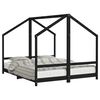 vidaXL Kinderbedframe 2x(80x200) cm massief grenenhout zwart