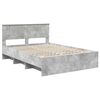vidaXL Bedframe met hoofdeinde Beton Grijs 140 x 200 cm Bewerkt hout