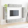 vidaXL TV-kast 8 pcs Beton Grijs