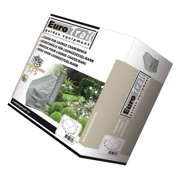 Eurotrail Beschermhoes voor loungebank 150x78x115/70 cm grijs