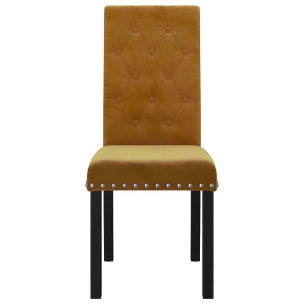 vidaXL Eetkamerstoelen 6 st fluweel bruin
