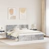 vidaXL Bedframe met hoofdeinde Beton 180 x 200 cm Massief grenenhout