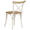 vidaXL Kruisstoelen 4 st massief mangohout wit