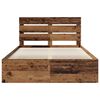 vidaXL Bedframe met hoofdeinde Oudhout 140 x 190 cm Massief grenenhout