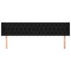 vidaXL Hoofdbord met randen 183x16x78/88 cm stof zwart
