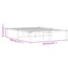 vidaXL Bedframe metaal wit 135x190 cm