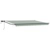 vidaXL Handbediende luifel met LED's Groen, Wit, Anthraciet 5 x 3 m