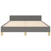 vidaXL Bedframe zonder matras stof donkergrijs 140x190 cm