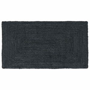vidaXL Gebied Tapijt Donkergrijs 60 x 110 cm Jute