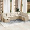 vidaXL Tuin Sofa Set met kussen met opslag 8 pcs poly rattan