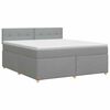 vidaXL Boxspringbed met matras Lichtgrijs 160 x 200 cm Stof