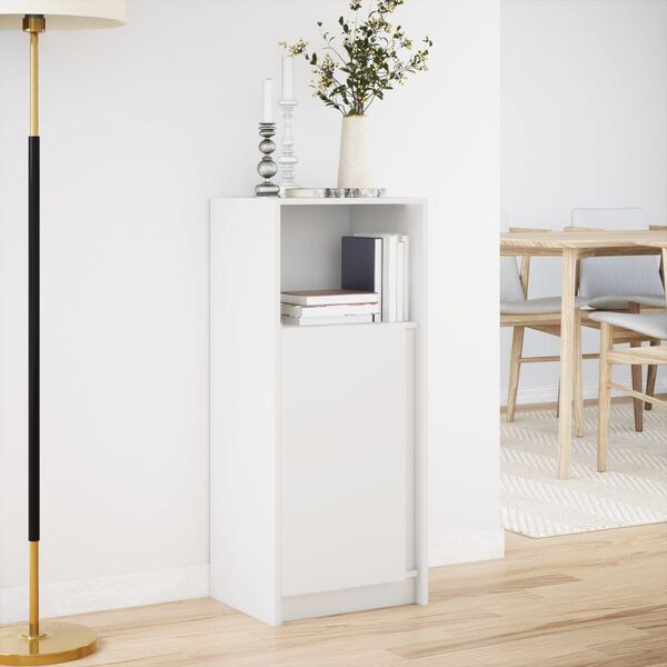 vidaXL Dressoir met LED 42,5x34x100 cm bewerkt hout wit