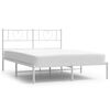 vidaXL Bedframe met hoofdbord metaal wit 140x200 cm