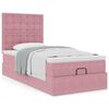 vidaXL Ottoman bed met matrassen 80x200cm fluweel roze
