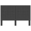 vidaXL Hoofdbord 140x200 cm getuft stof donkergrijs