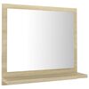 vidaXL Badkamerspiegel 40x10,5x37 cm bewerkt hout sonoma eikenkleurig