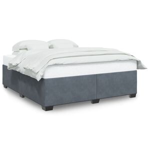 vidaXL Bedframe zonder matras 180x200 cm fluweel donkergrijs