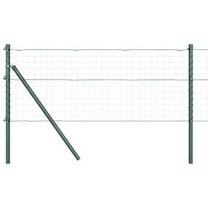 vidaXL Hekpalen 7 pcs Groen Ø32mm 80 cm Gegalvaniseerd staal