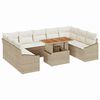 vidaXL Tuinbankenset 10 st Beige en Cr&egrave;me