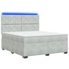 vidaXL Boxspringbed met matras Lichtgrijs 140 x 190 cm Fluweel