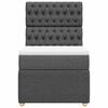 vidaXL Boxspring met matras stof donkergrijs 80x200 cm