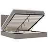 vidaXL Ottoman bed met matras 160x200cm stof taupe