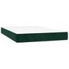 vidaXL Boxspring met matras fluweel donkergroen 120x200 cm