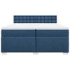vidaXL Boxspring met matras stof blauw 200x200 cm