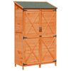 vidaXL Tuinschuur met dak Bruin 106 x 56 x 176,5 cm Massief Vurenhout